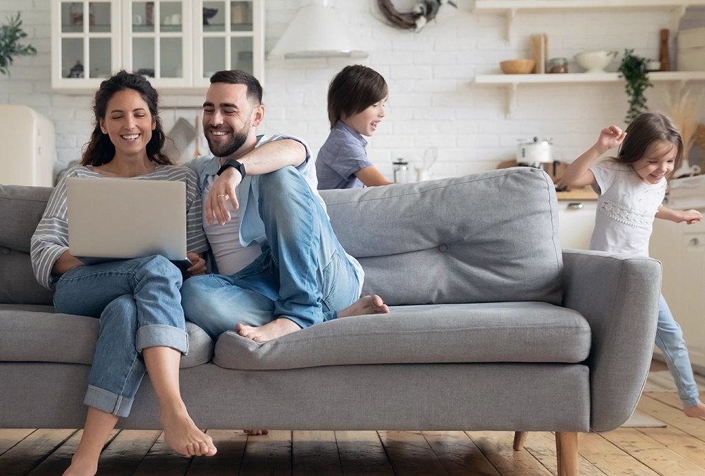 Happy Family in lounge room