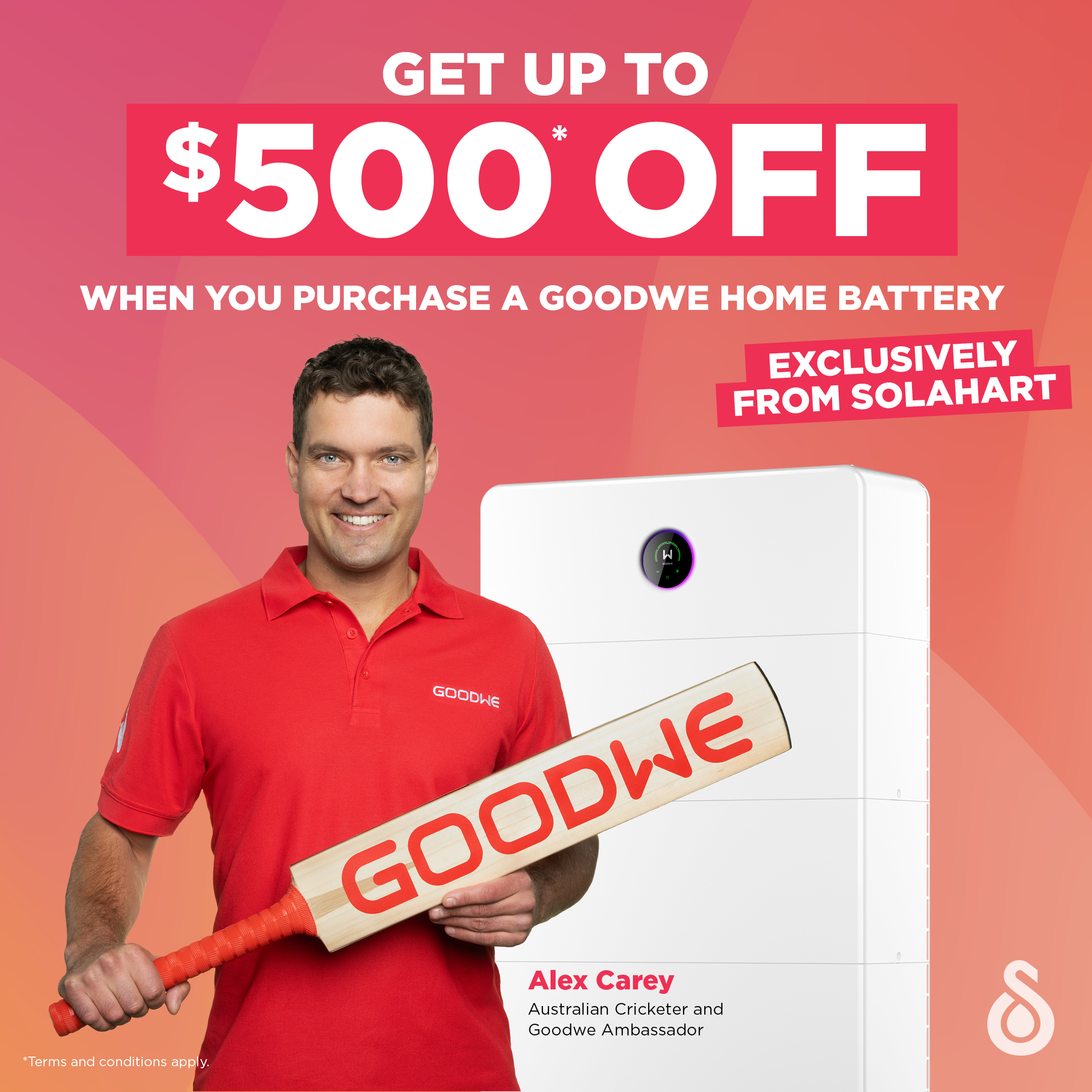 $500 off the GoodWe Battery at Solahart M
